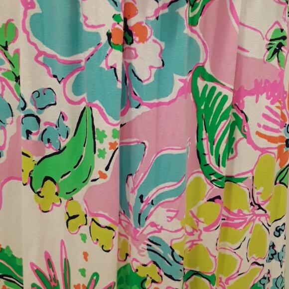 Lilly Pulitzer Sz XS NOSEY POSEY Floral Strapless Maxi Dress - Picture 7 of 8